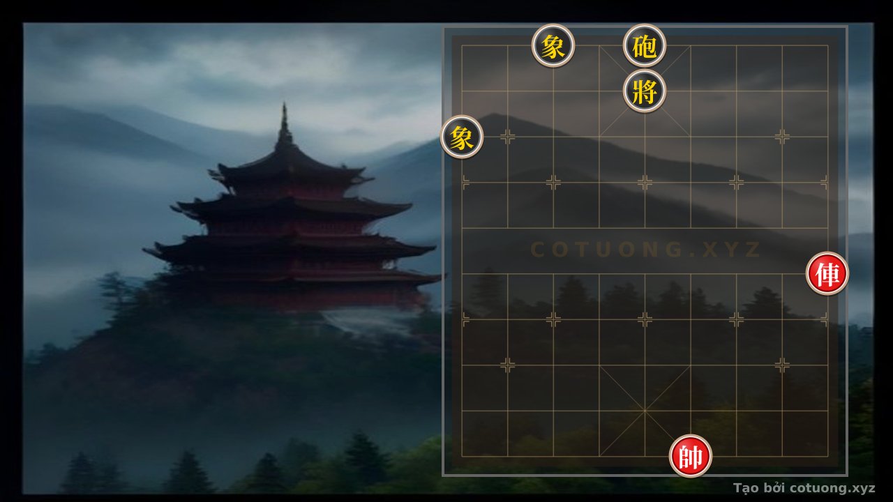 Thế cờ: Black Elephant and Cannon Formation: Red Chariot Launches a Decisive Counterattack on File 5 - Supreme Tactics — Cờ Tướng Online
