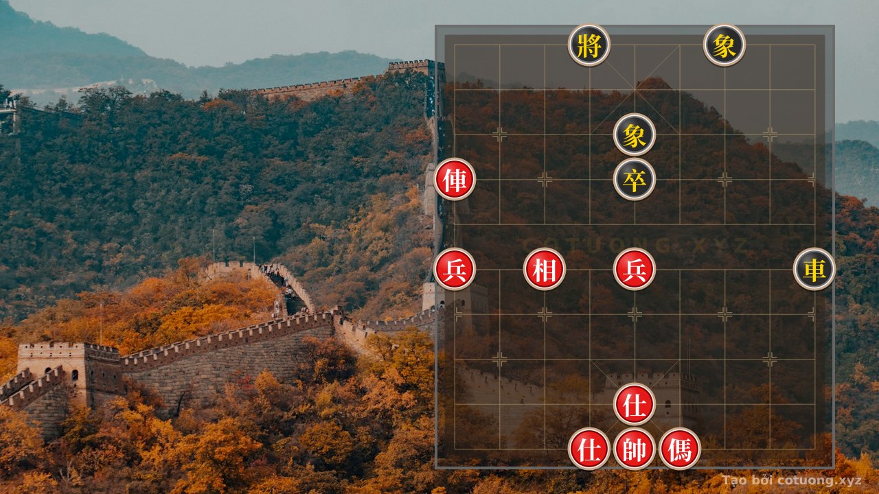 Thế cờ: The Secret of Breaking the Classic Xiangqi Opening: The Rook-Horse 2 Pawns Smash the Black Rook-Pawn 2 Bishops in One Move — Cờ Tướng Online