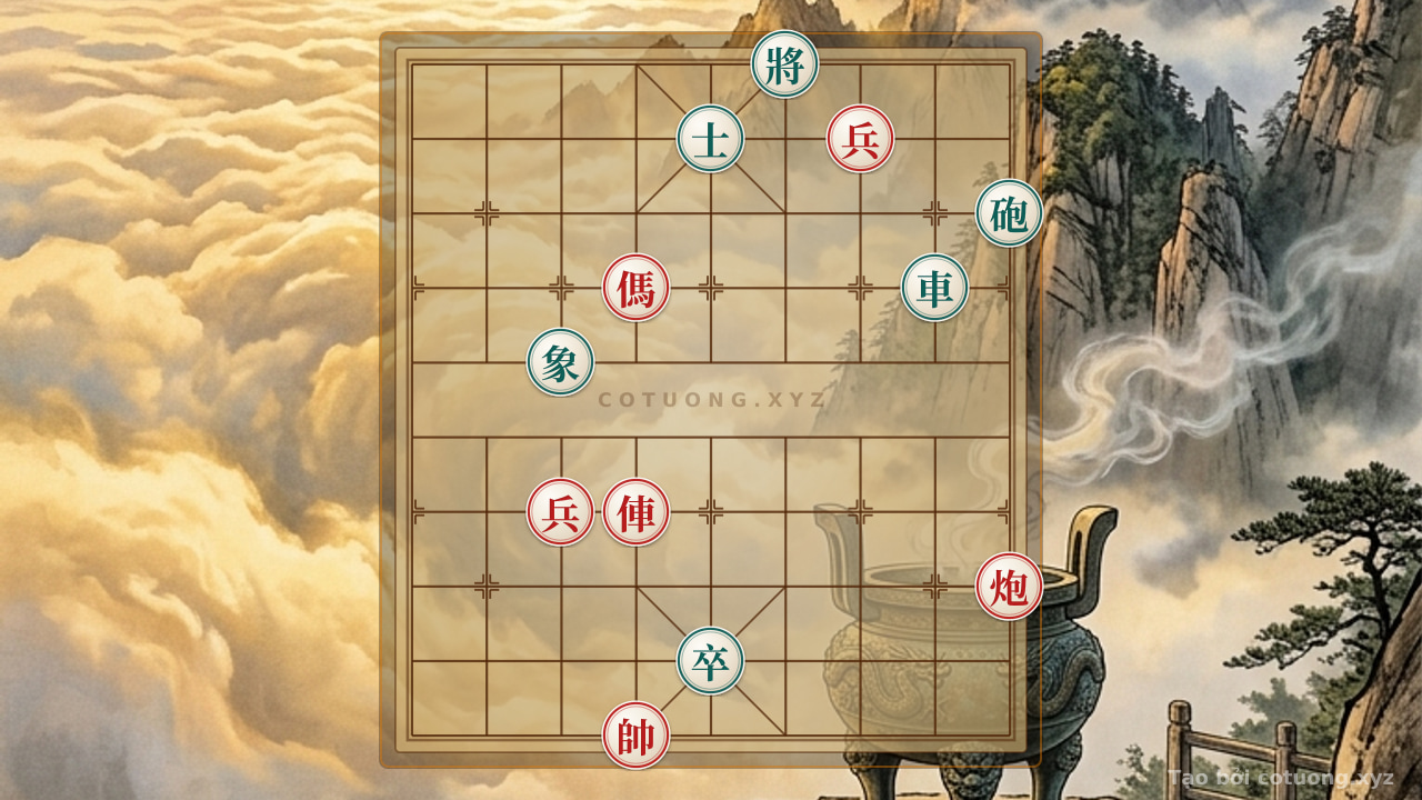Thế cờ: Xiangqi (Chinese Chess): Red Pawn on 3rd File, 9th Rank - Mastering the Rook's Attack — Cờ Tướng Online