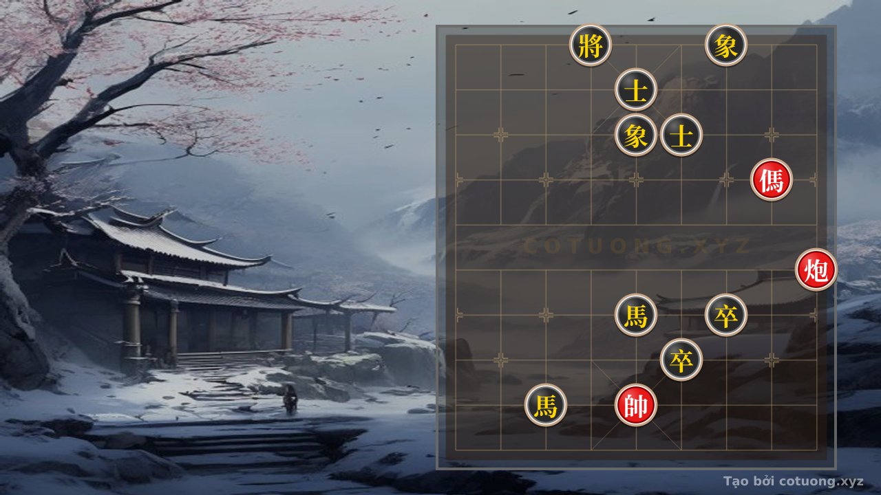 Thế cờ: Unique Xiangqi Formation: 'Horse Crouching in the Stable' Killing Technique — Cờ Tướng Online