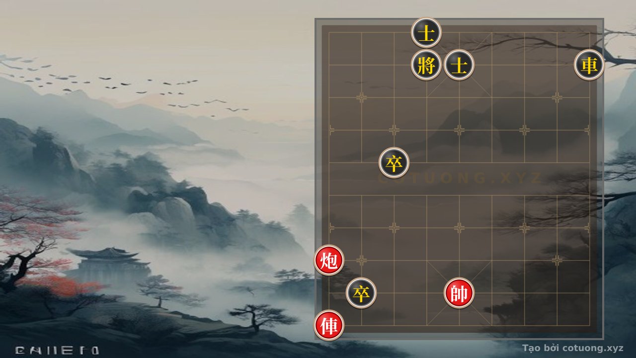 Thế cờ: Xiangqi Super Difficult: Red Chariot Surrounds Black Advisor, Red Cannon Waits for Breakthrough — Cờ Tướng Online
