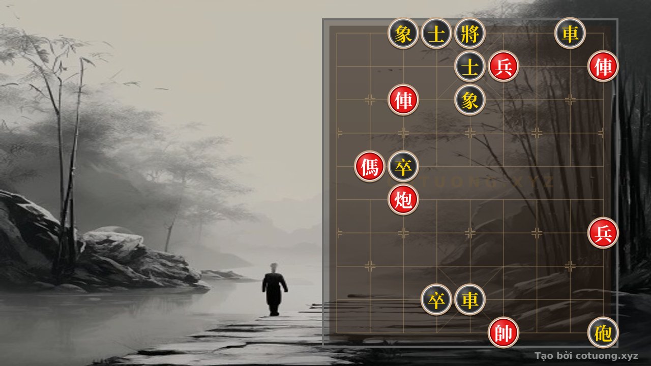 Thế cờ: Xiangqi: Red Rook Attacks Black Rook on File 5 Rank 2 - Lesson on Counterattacking from the Pawn — Cờ Tướng Online