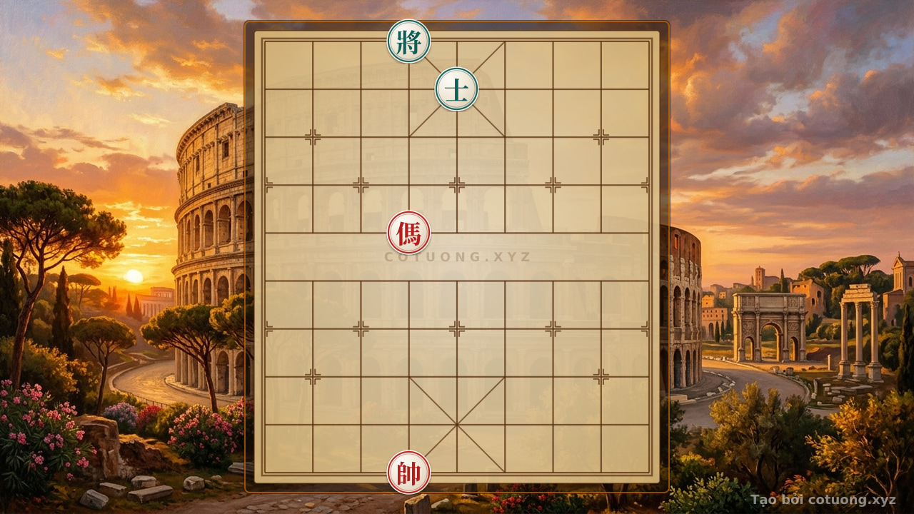 Thế cờ: Xiangqi: Red's Tactical Checkmate in the 1 Horse vs. 1 Advisor Opening — Cờ Tướng Online