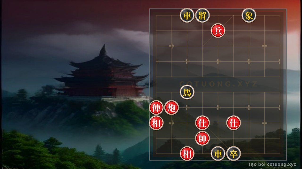 Thế cờ: Xiangqi: Defense Tips with Two Black Rooks - Blocking the Red Rook's Move at File 9 — Cờ Tướng Online