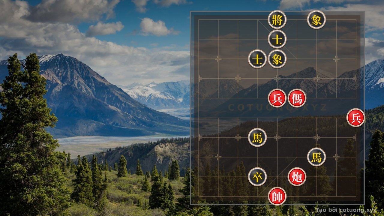 Thế cờ: Red General Wins: Strategy to Defeat Double Horses Interlocking — Cờ Tướng Online