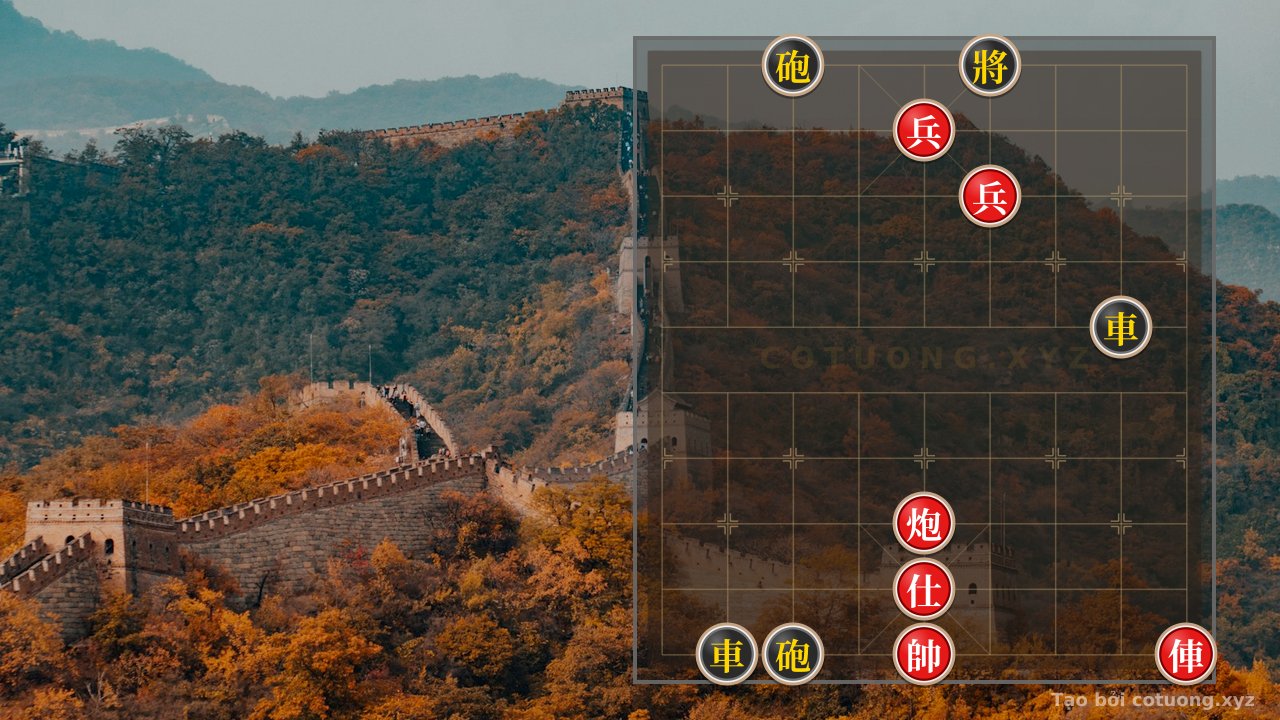 Thế cờ: Red Cannon's Decisive Attack in the Damage Position - Strategy to Break the Black's Defense Line — Cờ Tướng Online