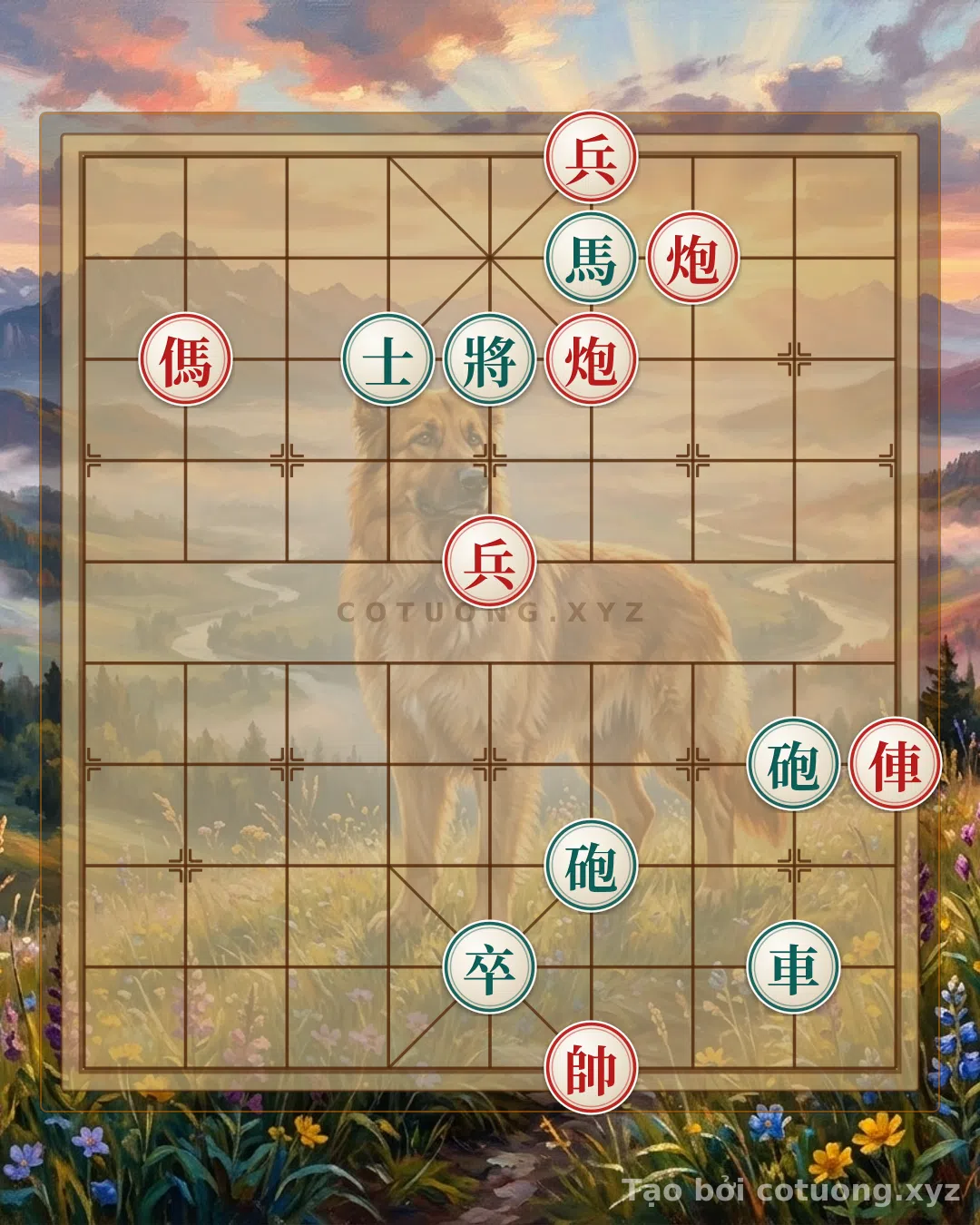 Thế cờ: Red Pawn Formation on File 4: When Defense Becomes the Art of Survival — Cờ Tướng Online