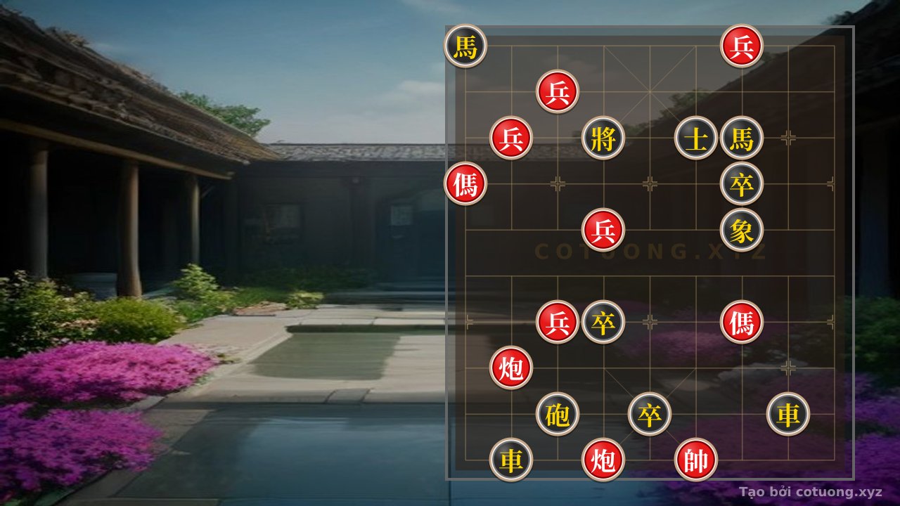 Thế cờ: Red Strategy: Double Horse Attack from Black's Rook Weakness — Cờ Tướng Online