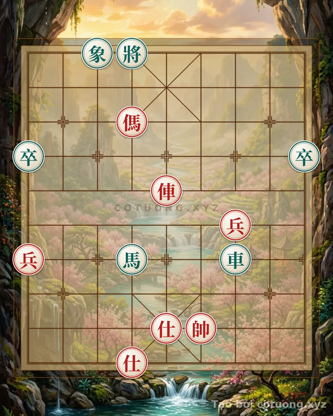 Thế cờ: Winning Secrets with the 'Horse Crouching by the Trough' Formation - Xiangqi Level 8/10 — Cờ Tướng Online