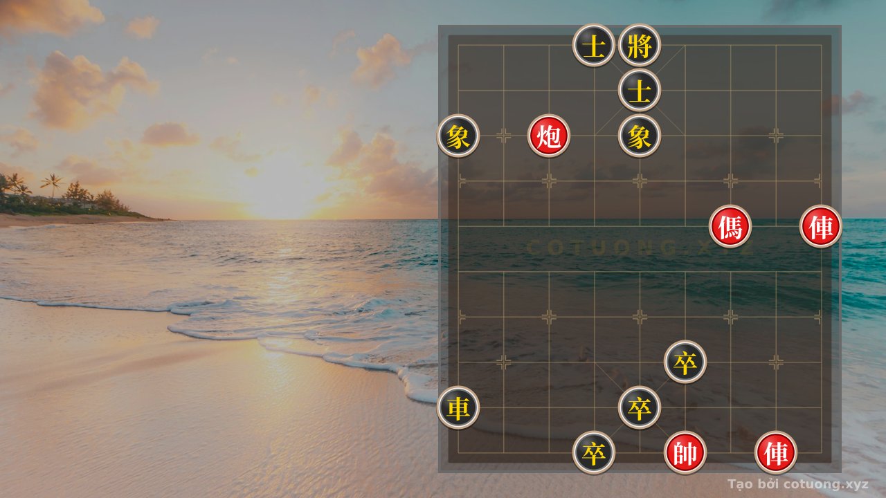 Thế cờ: Xiangqi Classic: Red Cannon Smashes Defense with Powerful Double Horses! Red'sDevastating Counterattack Tactics — Cờ Tướng Online