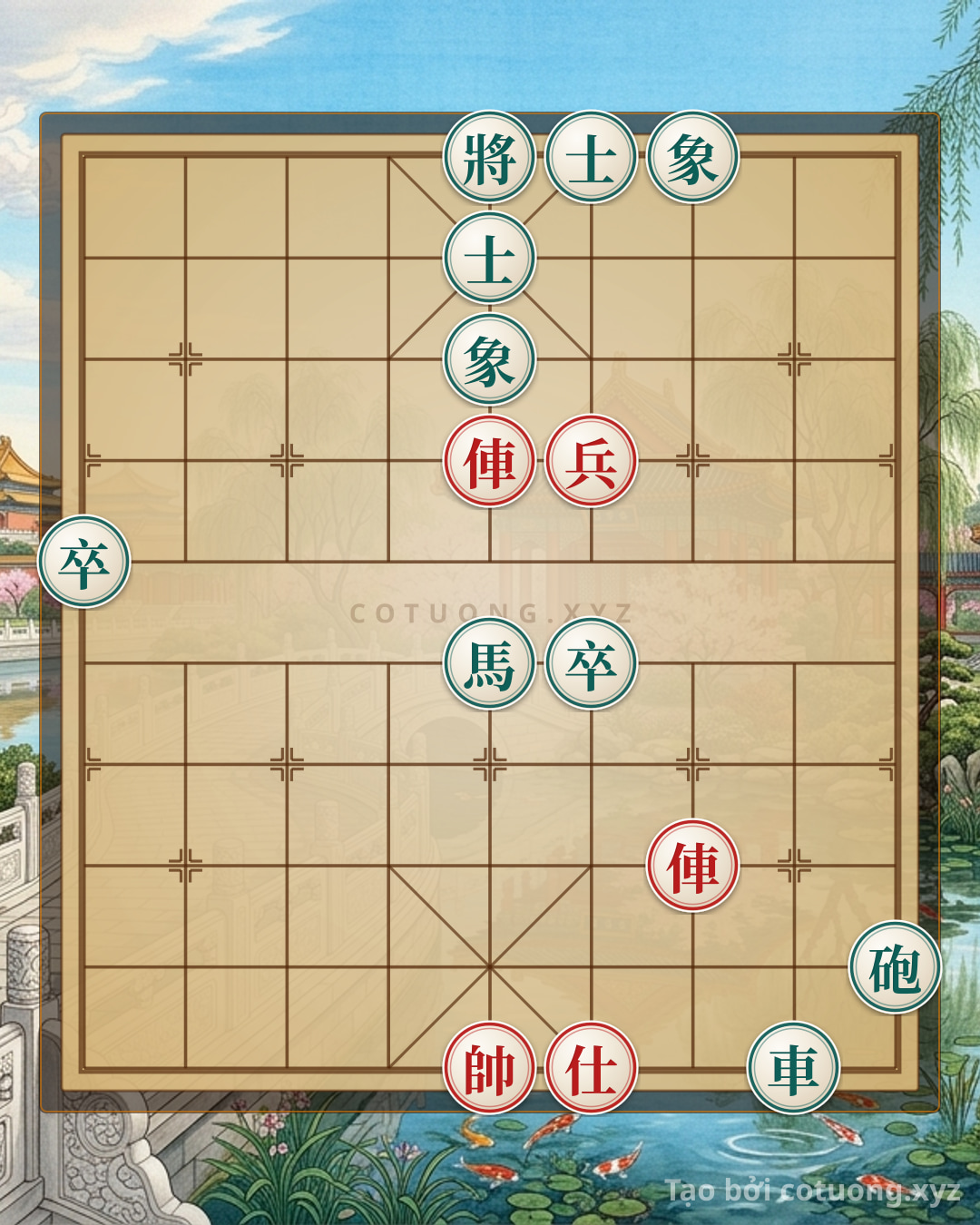 Thế cờ: Watch Red vs Black in Xiangqi: Board Position Showing Counterattack — Cờ Tướng Online