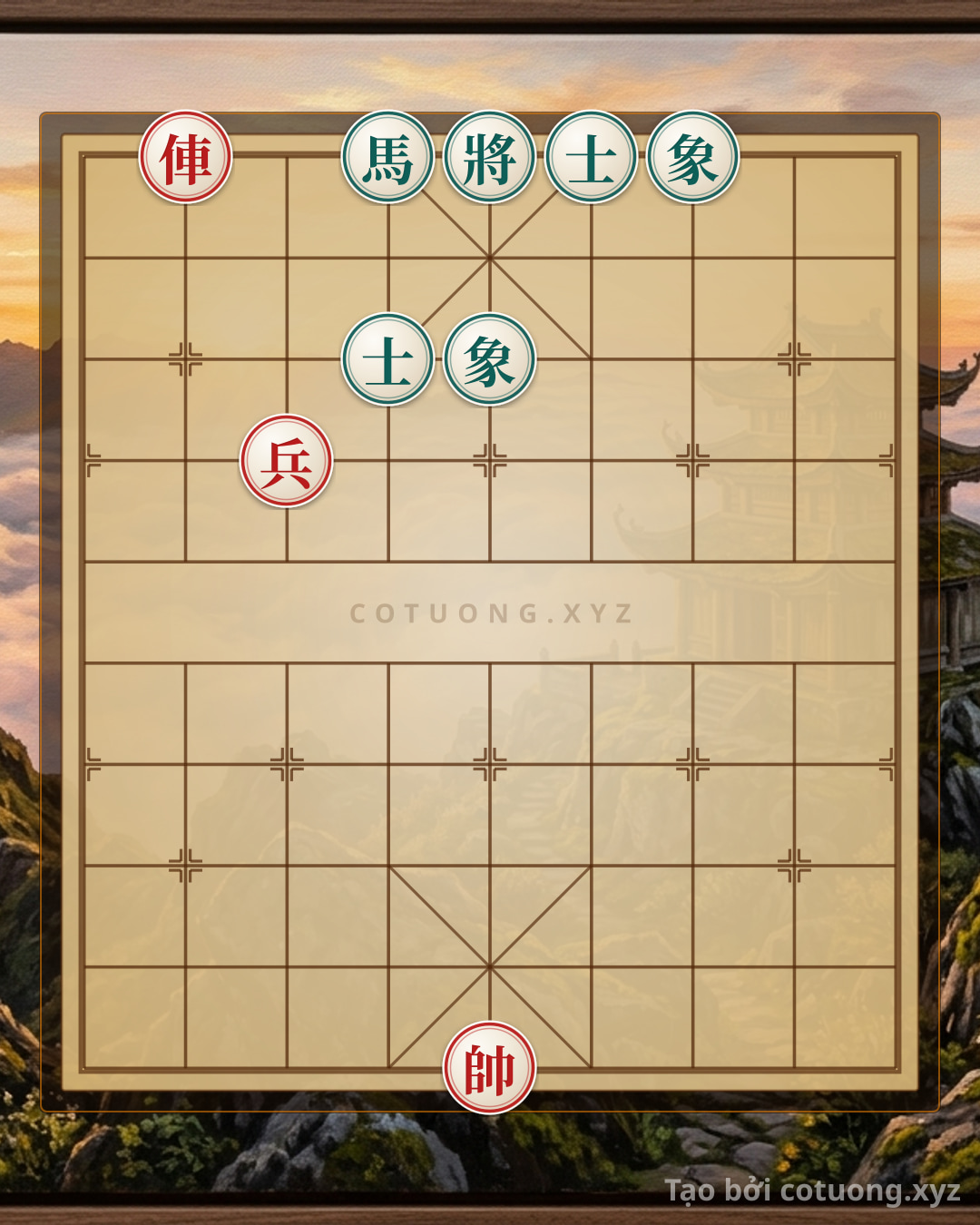 Thế cờ: Red Rook on File 8, Rank 10: The Secret to Capturing the Black General in Chinese Chess — Cờ Tướng Online