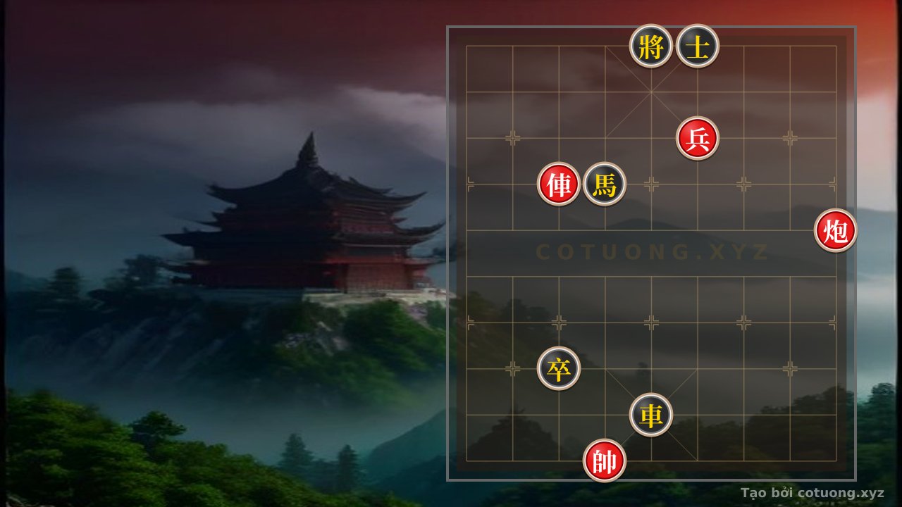 Thế cờ: The Ultimate Xiangqi Breakthrough: Rook Cannon Pawn Crushes Elephant Horse Pawn and Advisor in One Move! — Cờ Tướng Online
