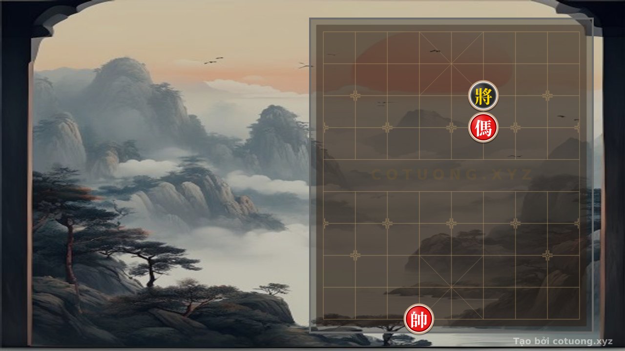 Thế cờ: The Lonely Horse Traps the Black General: When a Single Move Decides Life and Death in Chinese Chess — Cờ Tướng Online