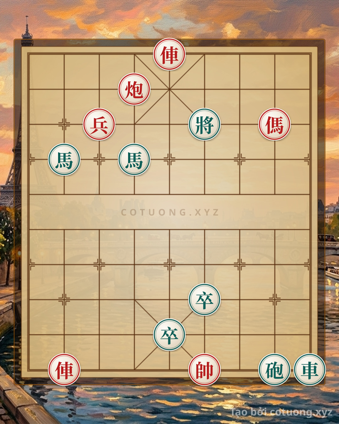 Challenge: Song xa pháo giáp công đoạt tướng - Can you solve it?