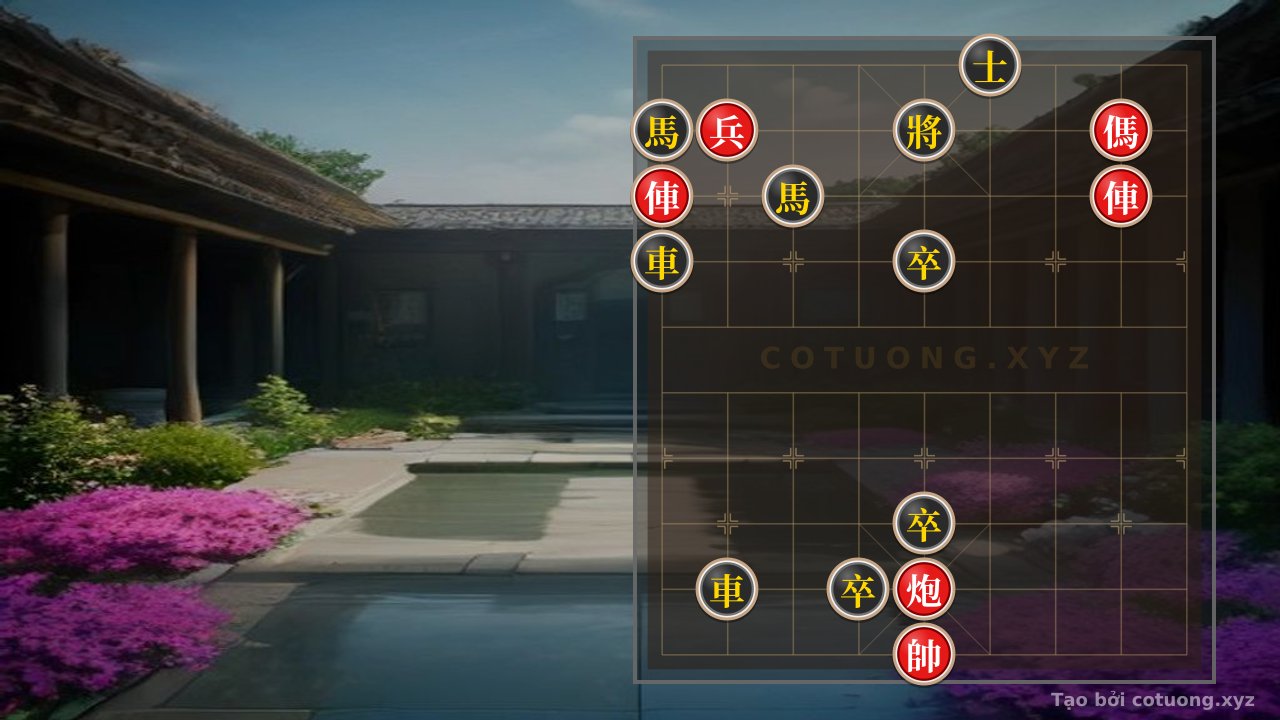Thế cờ: Xiangqi: Red's Early Tactics - Black's Chariot on File 2 Crumbles — Cờ Tướng Online