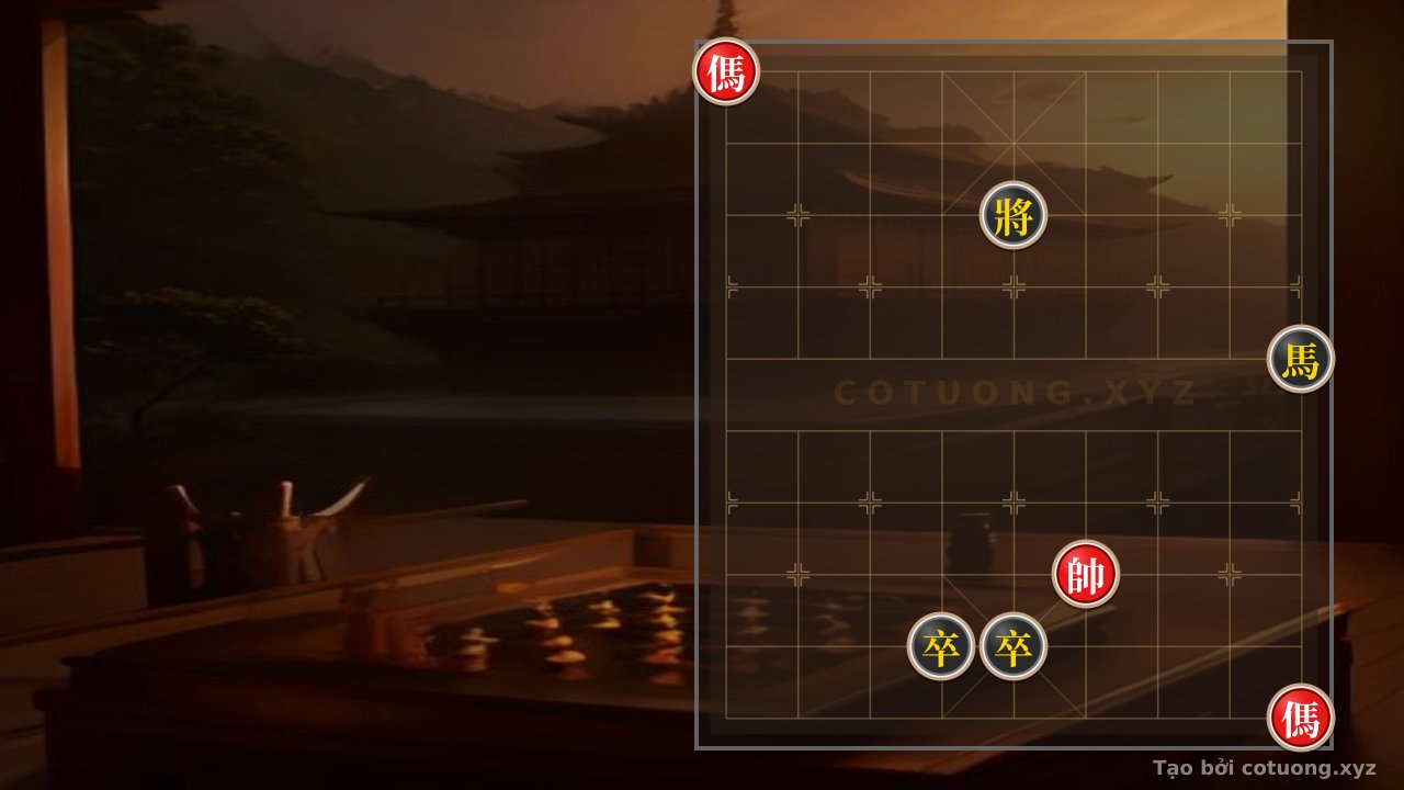 Thế cờ: Xiangqi: Double Horse Attack on Black's Pawn - Winning Tactics — Cờ Tướng Online