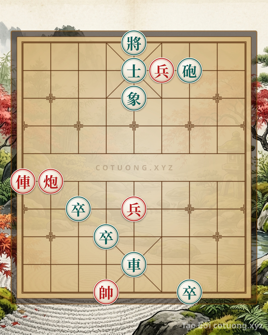 Challenge: Xiangqi: Red Chariot on File 9 Attacks Straight at Black General - Brutal Strategy - Can you solve it?