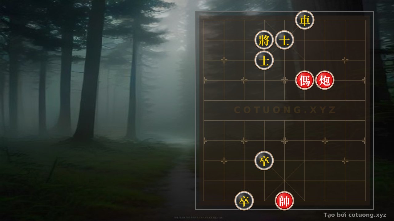 Thế cờ: Classic Xiangqi Checkmate: When the Red Cannon and Horse Clash with the Black Chariot and Rook - The AI Master's Guide to Breaking Through the White Wall in the Chessboard — Cờ Tướng Online