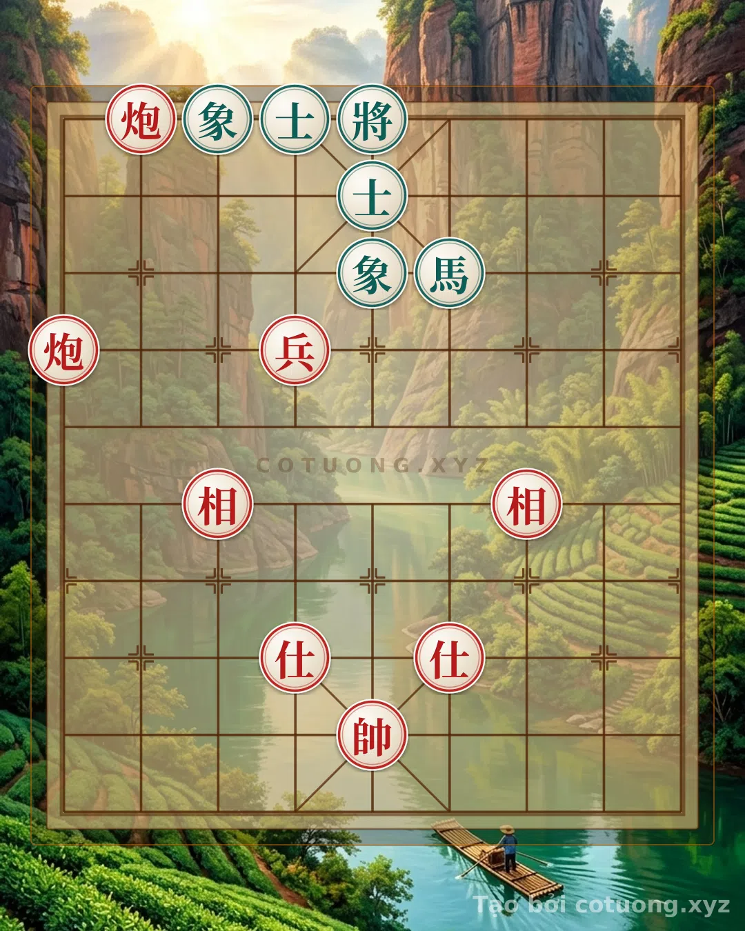 Challenge: Xiangqi: Red Cannon 8th Rank Surprise Attack - The Art of Patience Overcoming the Black Bishop's Trap - Can you solve it?