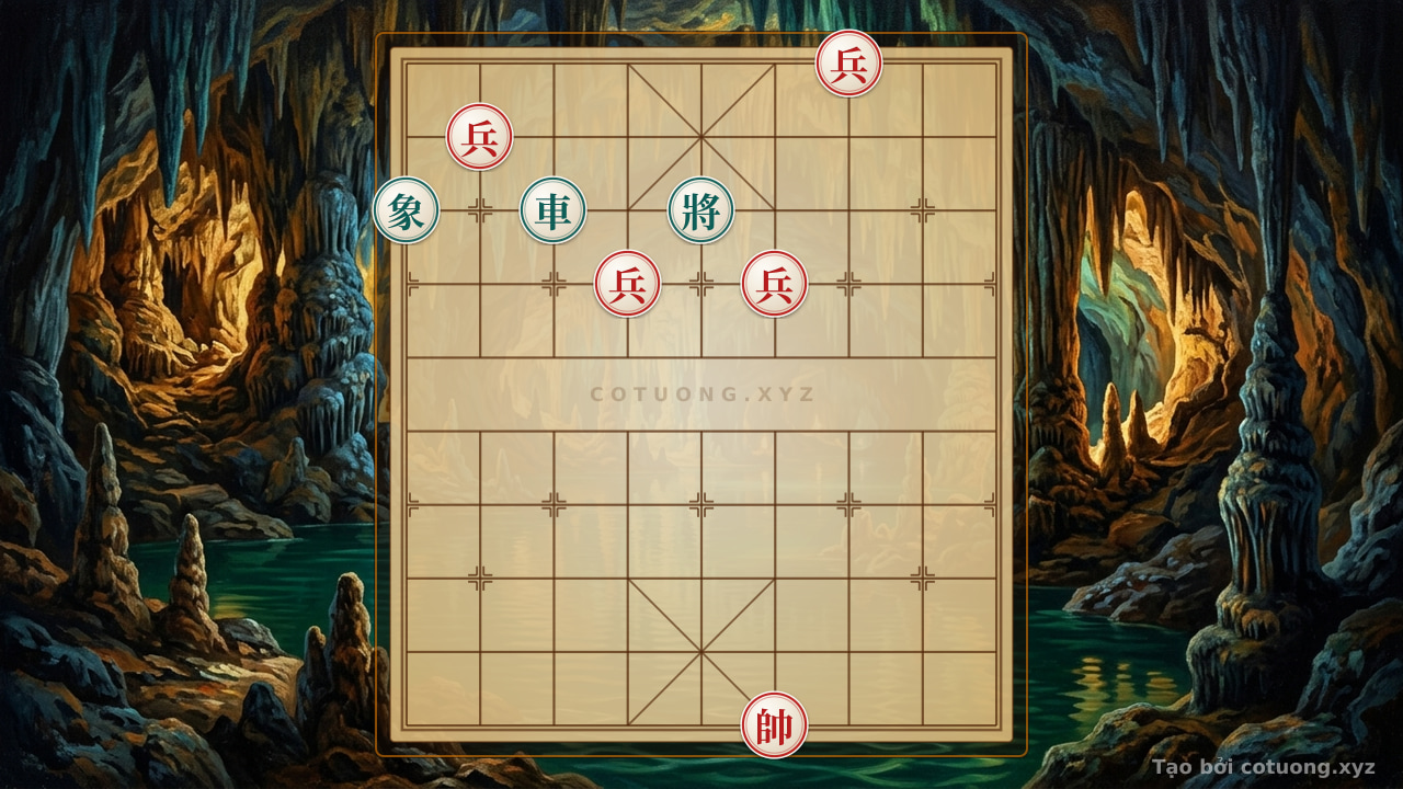 Thế cờ: Decoding the Mythical Red Rook at File 3 Rank 10: The Pawn's Gambit — Cờ Tướng Online