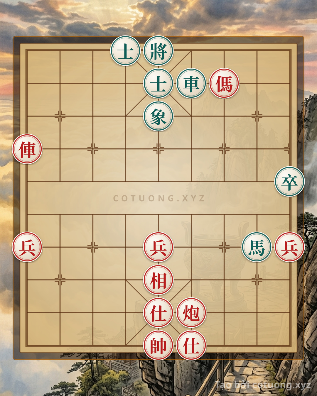 Challenge: The Ultimate Xiangqi Strategy: How the Red Rook-Cannon-Horse 3-Piece Army Defeats the Black Rook-Horse 1-Piece Army - The Epic Battle of the Crimson and Ebony on the Chessboard - Can you solve it?