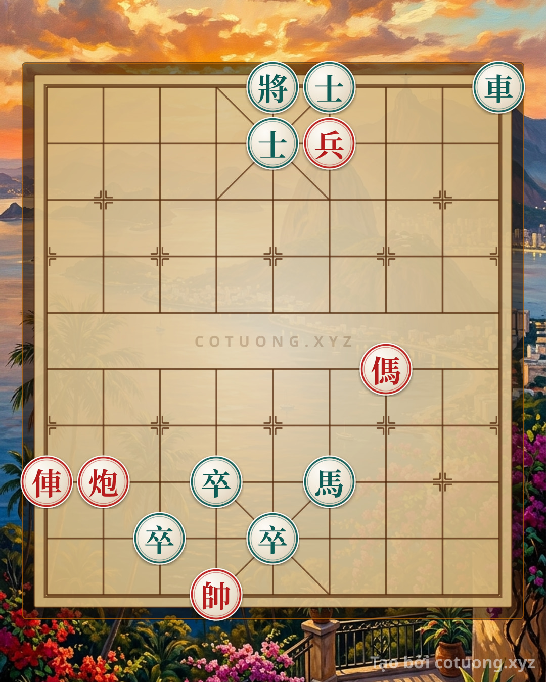 Challenge: Red General's Breakthrough: Sudden Checkmate Strategy in 1c2b - Can you solve it?