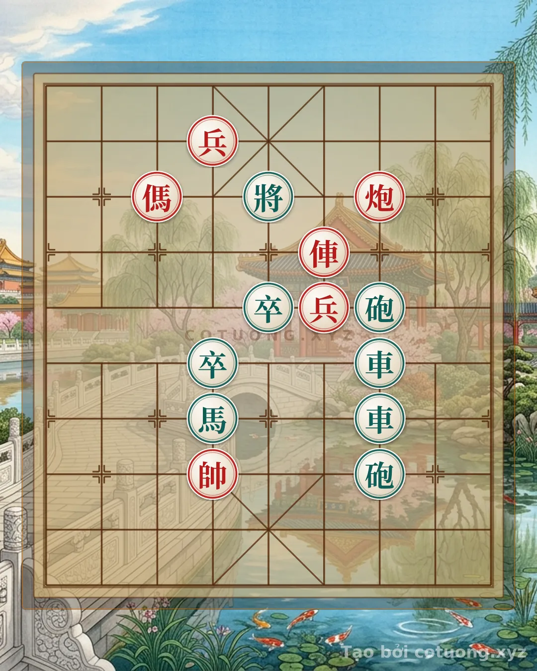 Challenge: Red General's Invasion: Pawn on File 9 Launches, Horse on File 7 Strikes – Victory with Precision - Can you solve it?