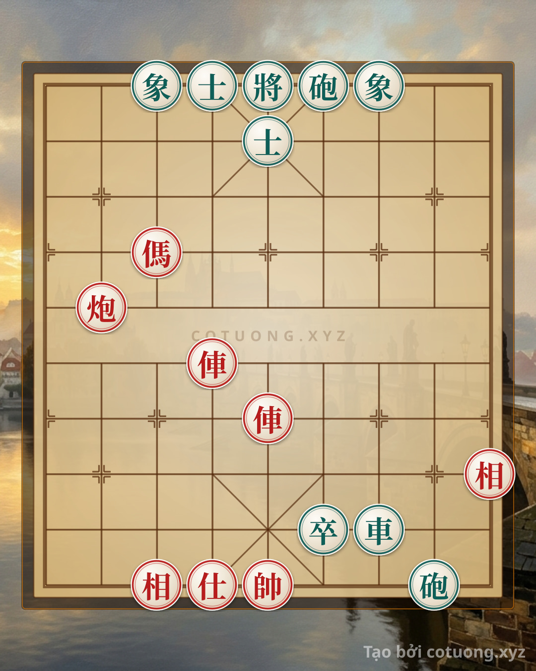 Challenge: Song xa pháo giáp công đoạt tướng - Can you solve it?