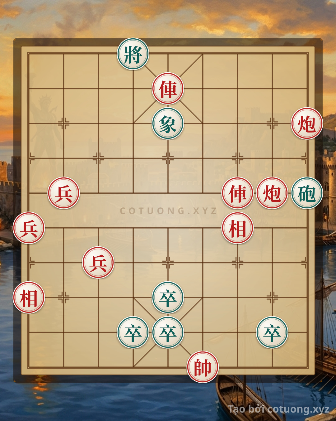 Thế cờ: Defensive Tips for Xiangqi: Defeating the Opponent's 2 Chariots and 2 Cannons — Cờ Tướng Online