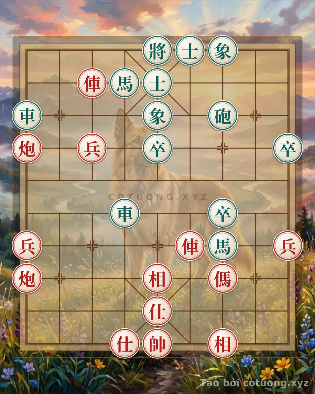 Thử Thách: Chiến Thuật Phòng Ngự: Thế Song Mã Giao Chân - Cờ Tướng Đỏ Đánh Đen - Bạn có thể giải được?