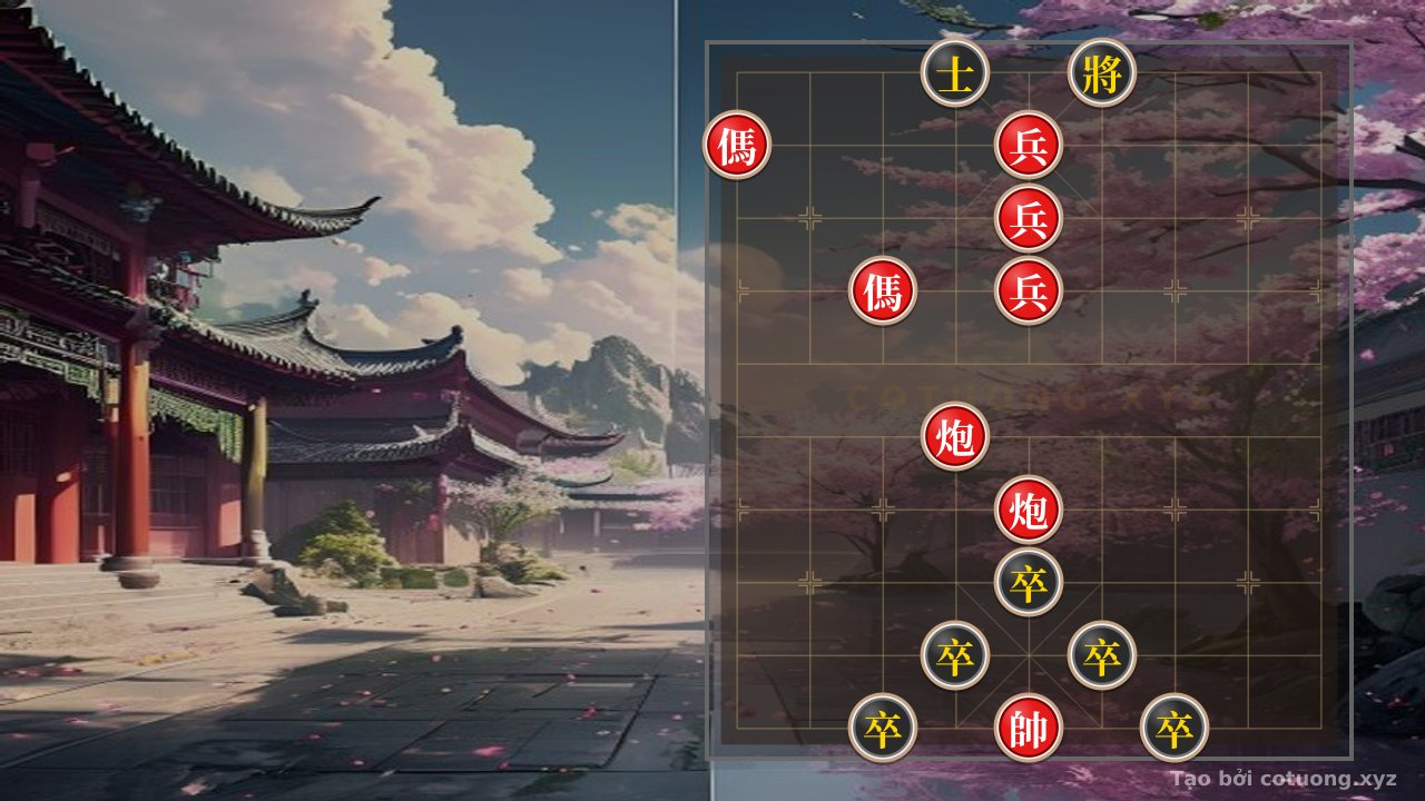 Thế cờ: Xiangqi: Strengthening Defense with the Black Advisor at File 4, Rank 10 — Cờ Tướng Online