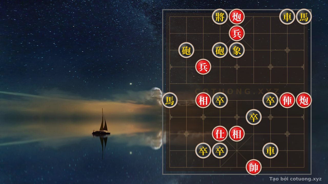 Thế cờ: Red Cannon Master Board - 'Empty Cannon Cross-Rank' Tactic Strikes Straight into the Heart of the Enemy Territory: 