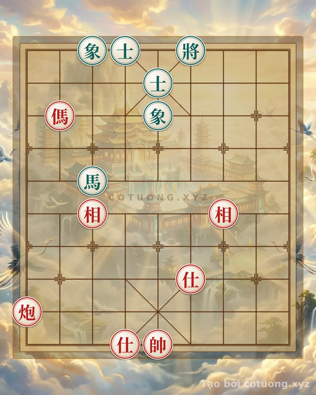 Thế cờ: The Deadly Trap in Xiangqi: When the Red Cannon Lurks and the Black Horse is Cornered — Cờ Tướng Online