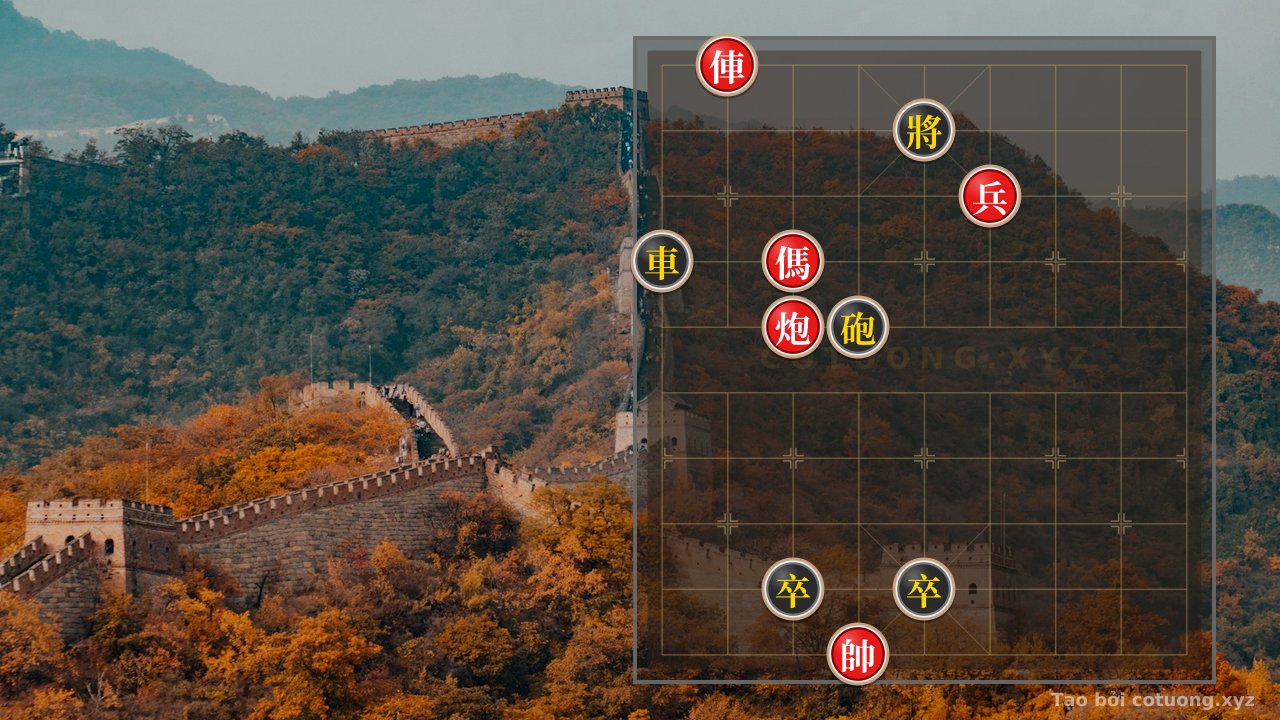 Thế cờ: Xiangqi: Break the solid defense with a tactical strike - Red Chariot opens aggressively — Cờ Tướng Online