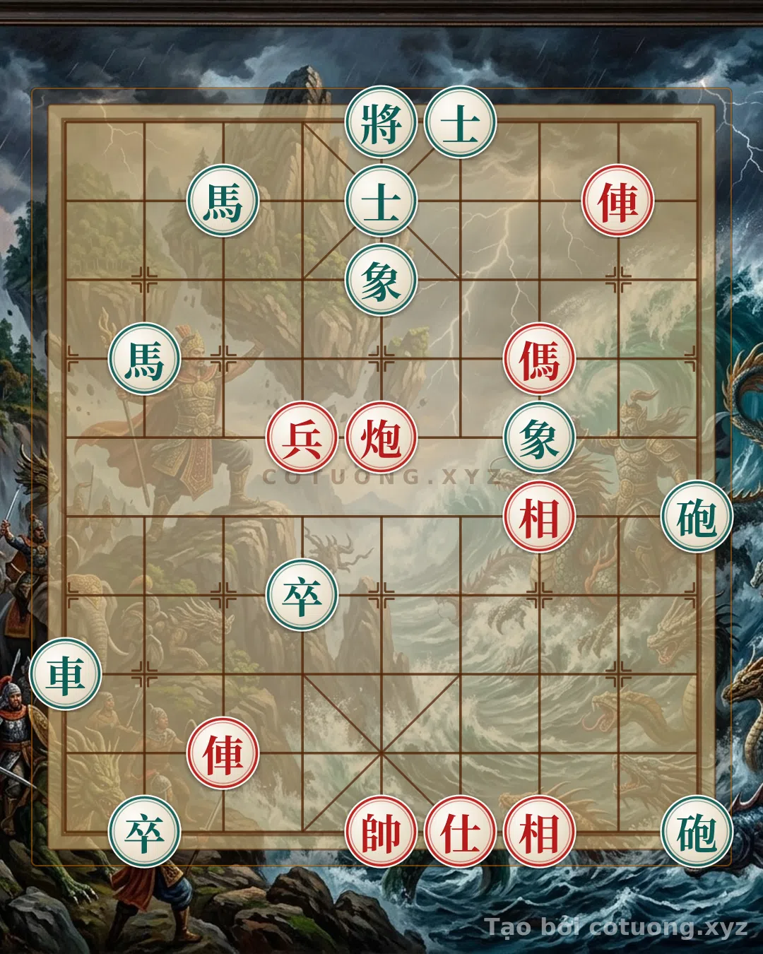 Thế cờ: The Peak of the River Chess Battle: Red in Hand, Black Peeking – Tips for Beginners! — Cờ Tướng Online