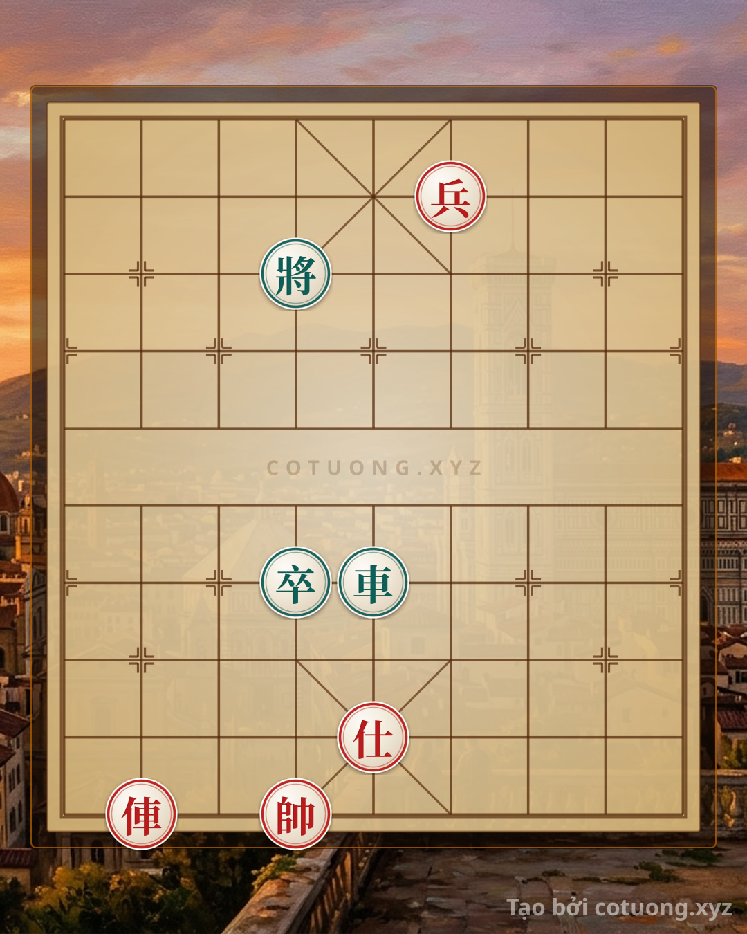 Challenge: Red General: Pawn on File 4 Rank 9 - Defensive Counterattack Strategy with Red Advisor on File 5 Rank 2 - Can you solve it?