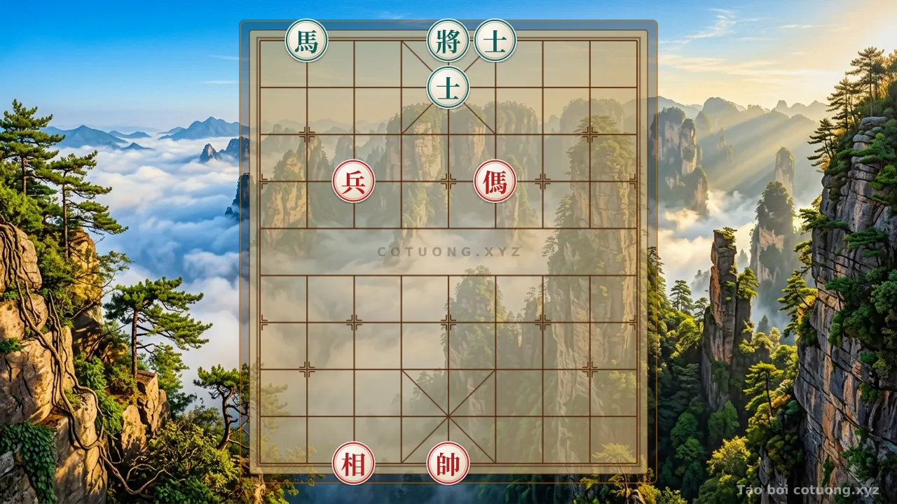 Thế cờ: Xiangqi: Mastering the Double Horse Face-to-Face Trap — Cờ Tướng Online