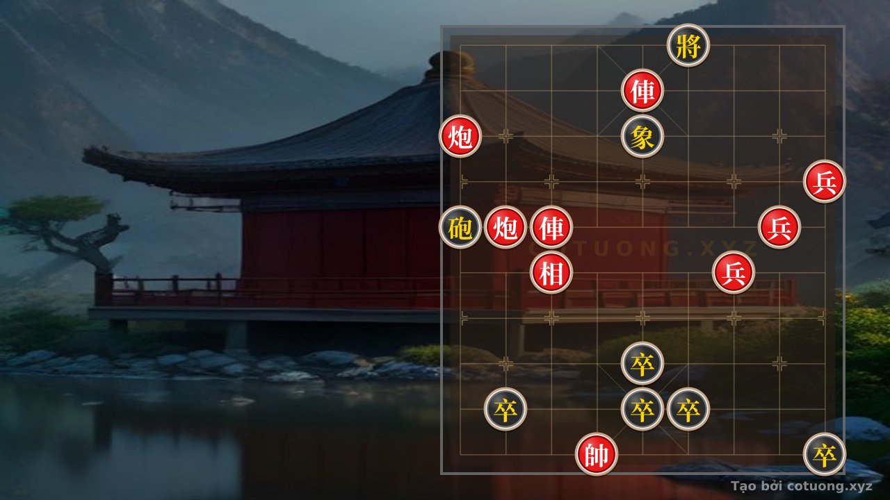 Thế cờ: The Secret to Defeating the 2 Rooks, 2 Cannons, 3 Pawns vs. Cannon, 5 Pawns: Flipping the Board in 3 Moves — Cờ Tướng Online