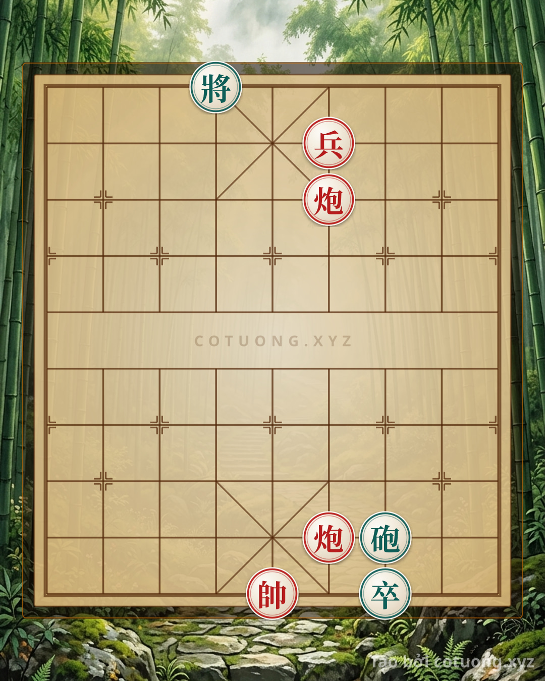 Challenge: Xiangqi: Red General's Tactical Checkmate - Red Cannon at 4th File, 8th Rank Retreats to 7th Rank - Can you solve it?