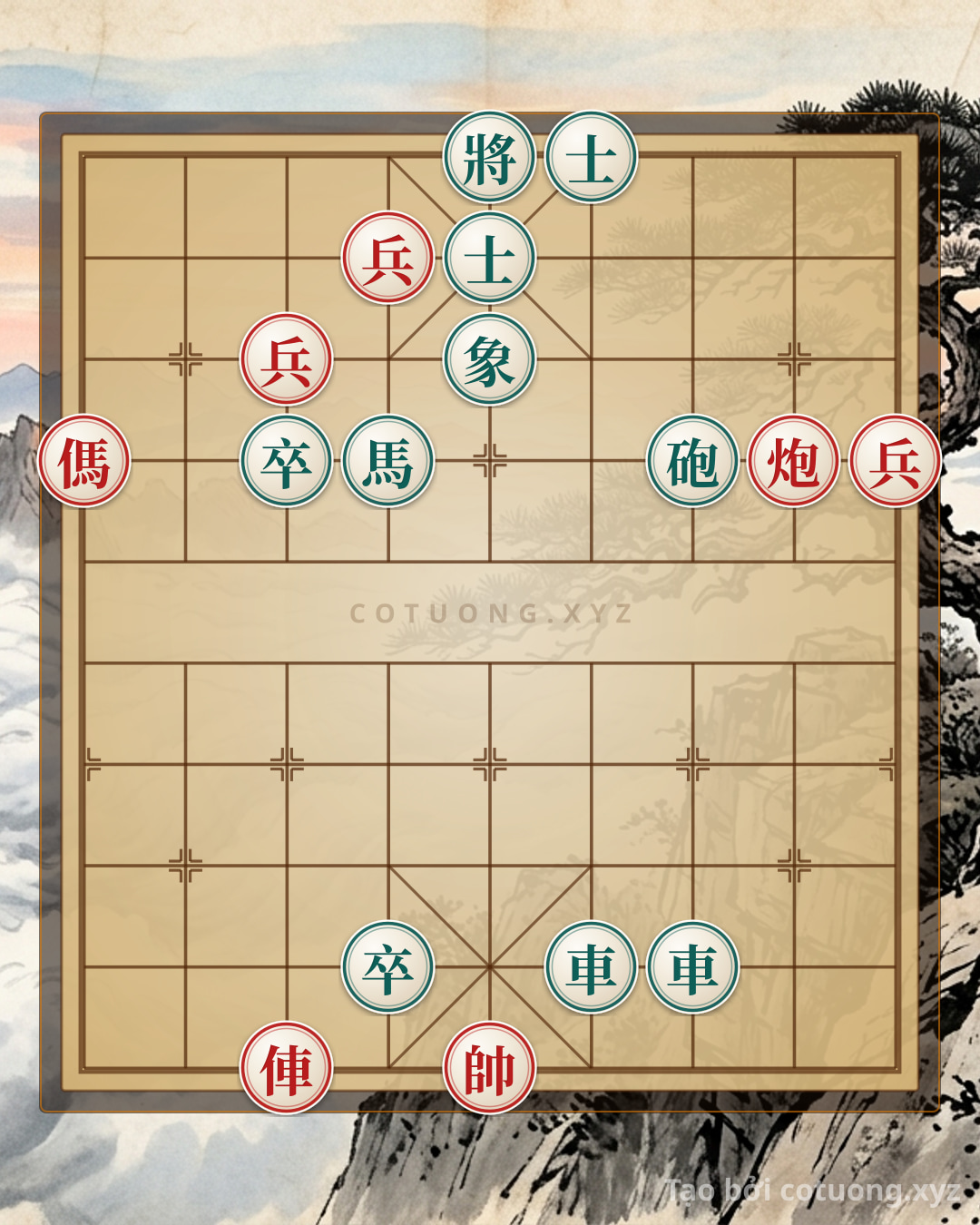 Challenge: Xiangqi Analysis: Red's Pawn Press, Black's Rook Play - A Master's Perspective - Can you solve it?