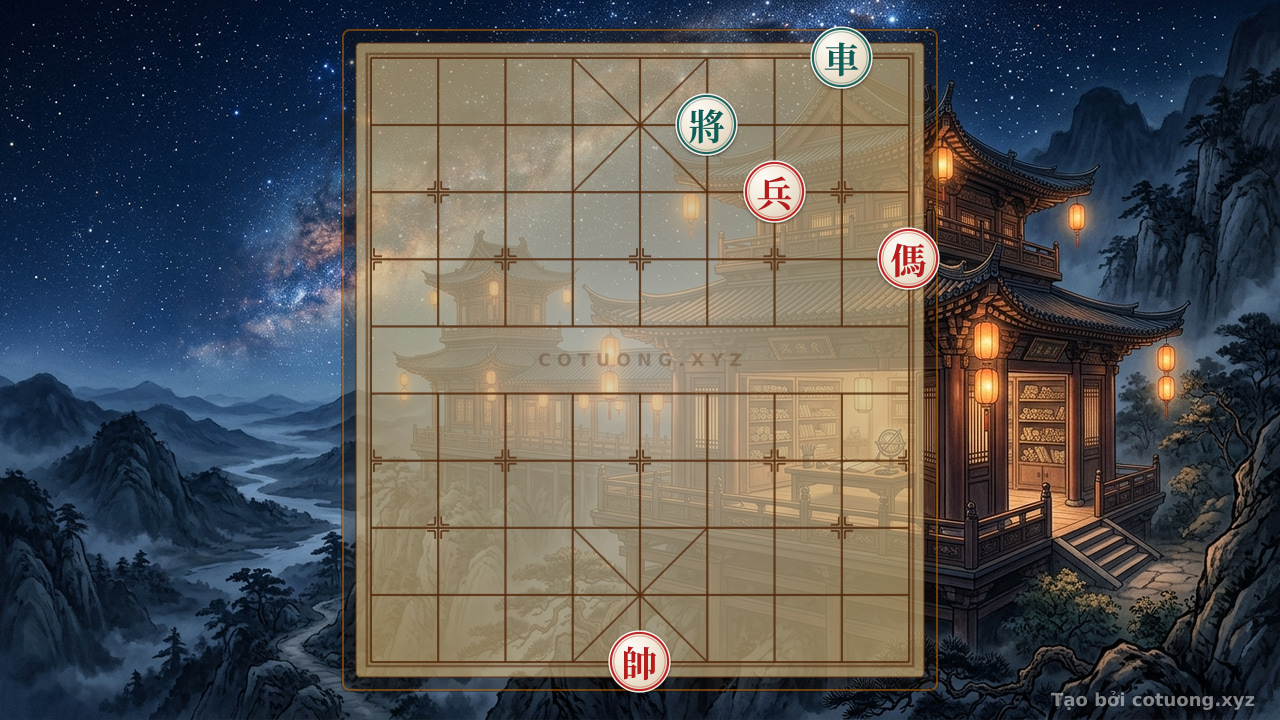 Thế cờ: Xiangqi (Chinese Chess): Black Chariot on File 8 Rank 10 - Defensive Tactics and Checkmate — Cờ Tướng Online