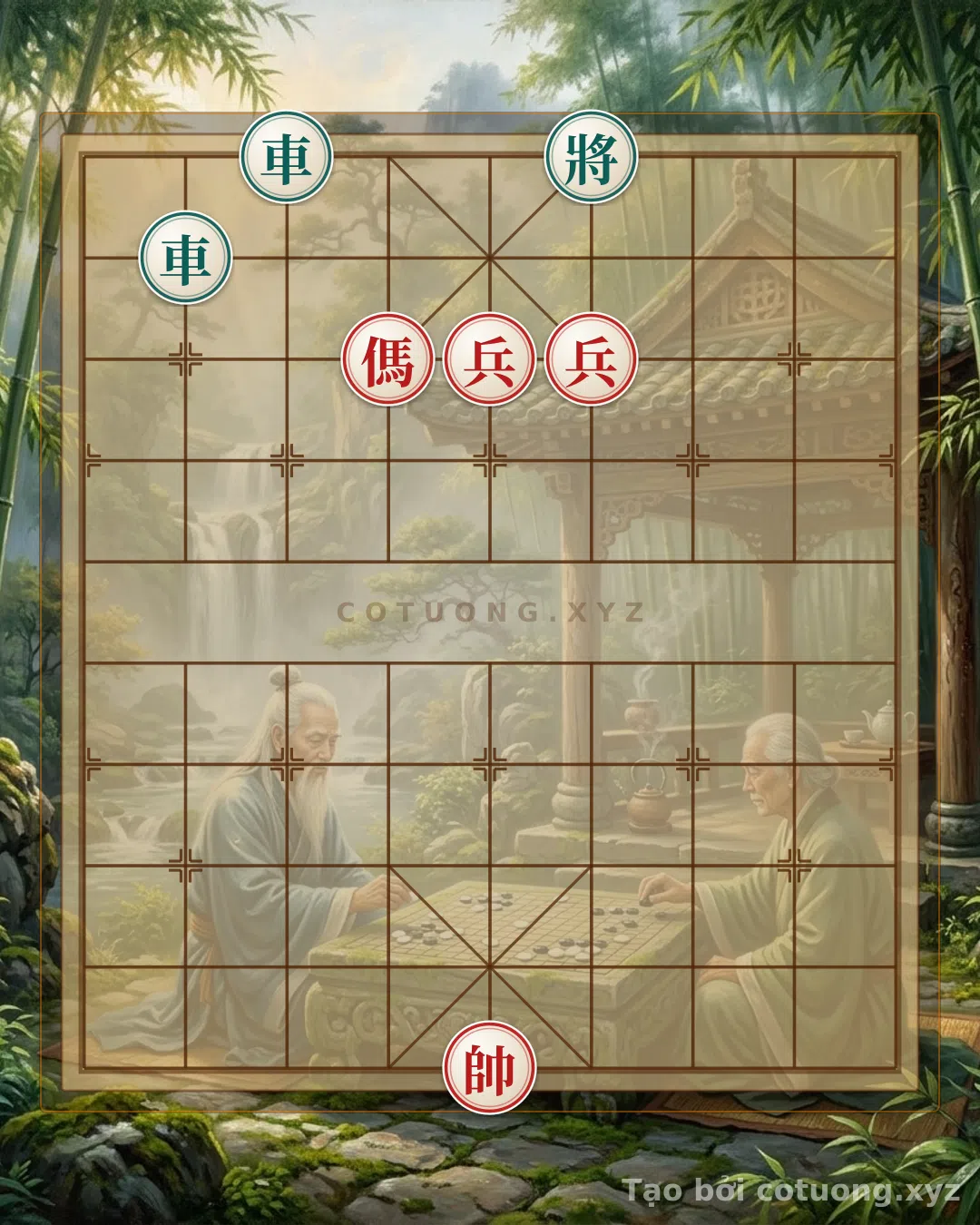 Thế cờ: Playing Xiangqi with AI: The 'Horse Ngọa Tào' Strategy in the 'Black Rook on File 3 - Black General on File 6' Formation — Cờ Tướng Online