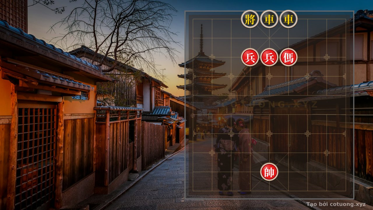 Thế cờ: Knight 2 Pawn vs. 2 Rooks: The Red Player's Winning Strategy — Cờ Tướng Online