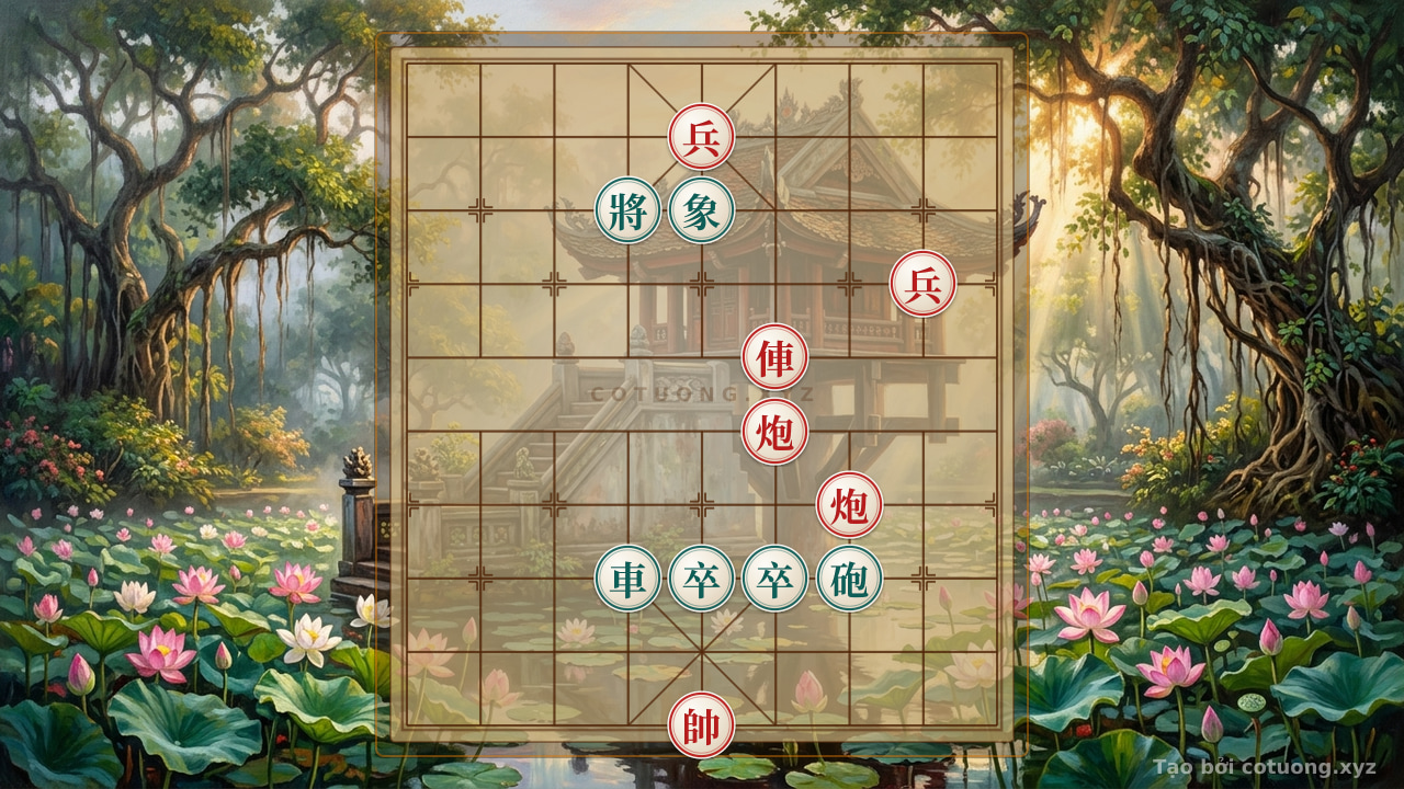Thế cờ: The Secret of Counterattacking Defense in the 'Black Horse Interlocking Feet' Formation - Xiangqi (Chinese Chess) 1/10 — Cờ Tướng Online