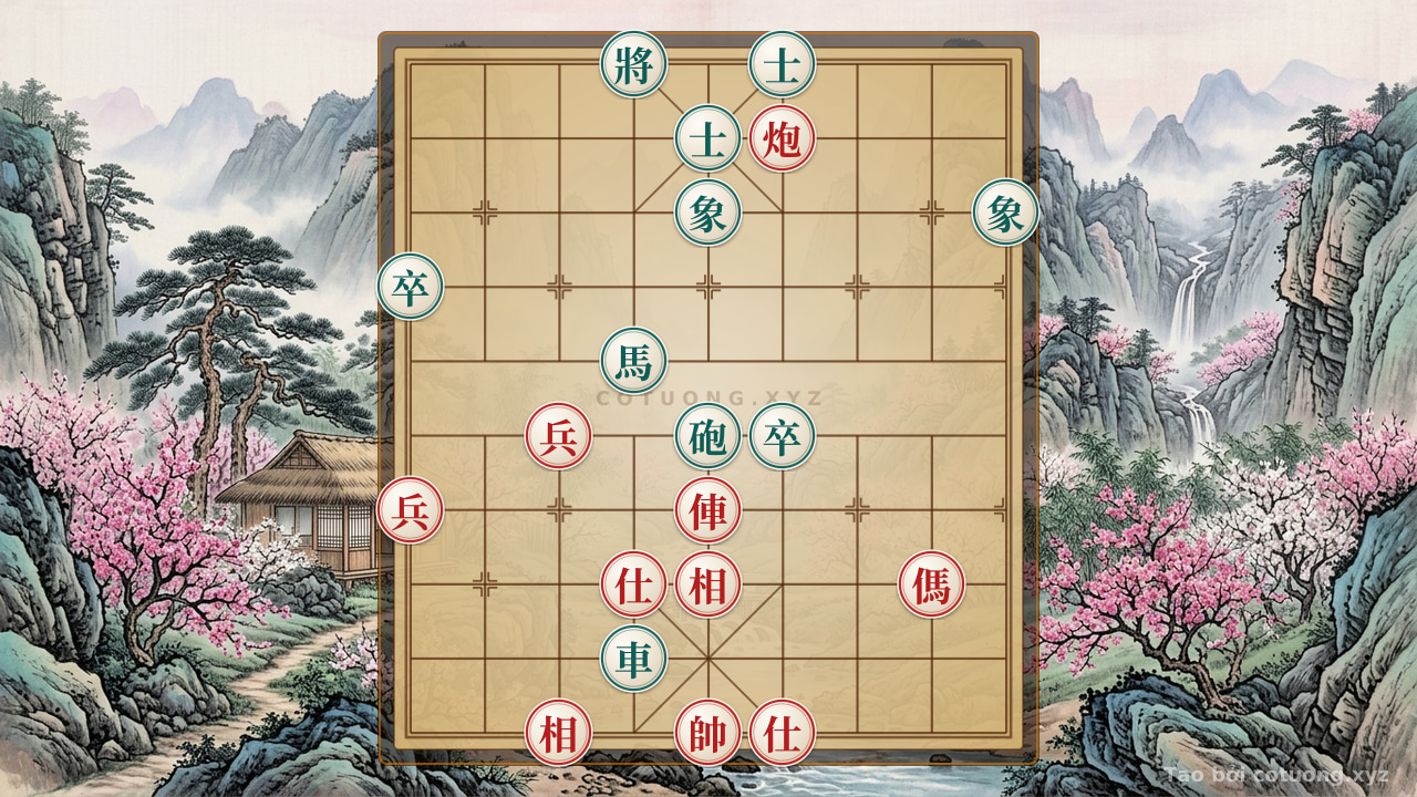 Thế cờ: Unique Formation: Red Alone Facing the Steadfast Black — Cờ Tướng Online