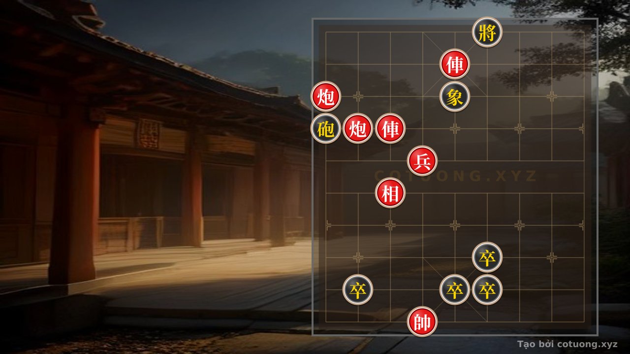 Thế cờ: Classic Xiangqi: Red Chariot Cannon Strike - A Lightning Counterattack That Crushes the Black General in 3 Moves! — Cờ Tướng Online