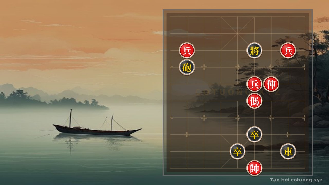 Thế cờ: Red General's Offensive: Double Horse Net - Strategy to Counter Black Cannon on File 2 Rank 7 — Cờ Tướng Online
