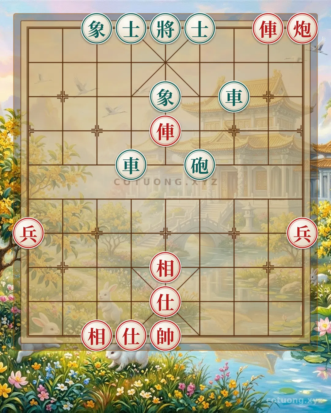 Thế cờ: Thế Cờ Tướng Đơn Giản Nhưng Đầy Sát Khí: Khi Xe Đỏ Thống Lĩnh Trung Lộ — Cờ Tướng Online