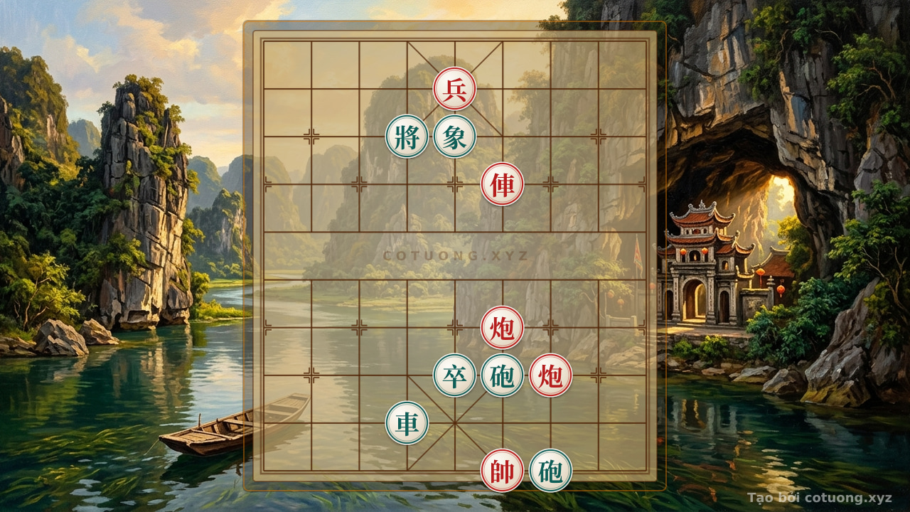 Thế cờ: Xiangqi: Mastering the 'Empty Cannon' Formation in Rare Endgames — Cờ Tướng Online